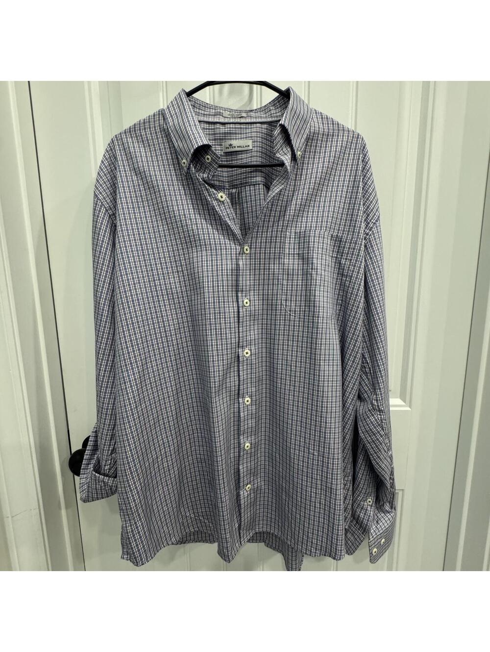 Peter Millar XL Cotton/Silk Blend Embroidered Shirt